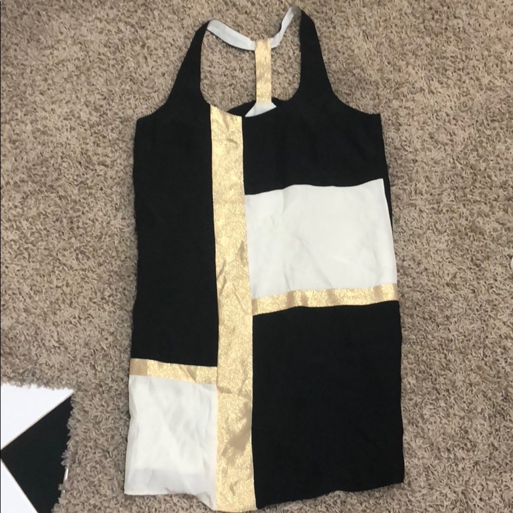 Black and gold Alice and Trixie dress